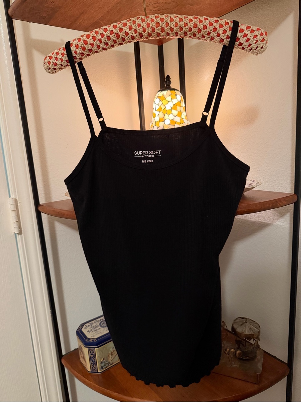 Torrid Black Super Soft Ribbed Camisole Tank with matching shrug